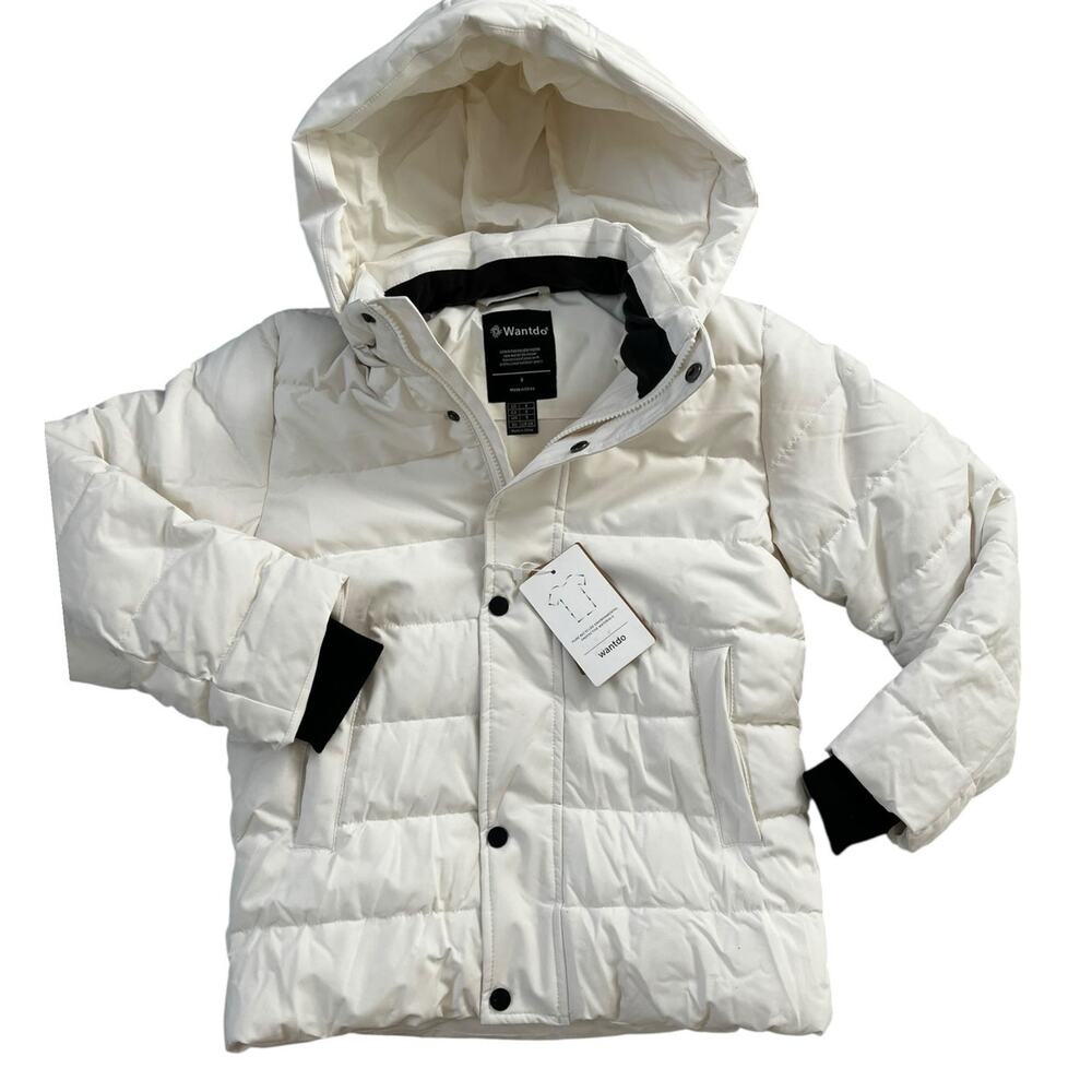 Wantdo White Puffer Hooded Coat Snow Jacket | Kids 8 NWT